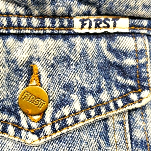 Vintage 80s First Acid Washed Jeans Jacket EUC - Picture 11 of 15